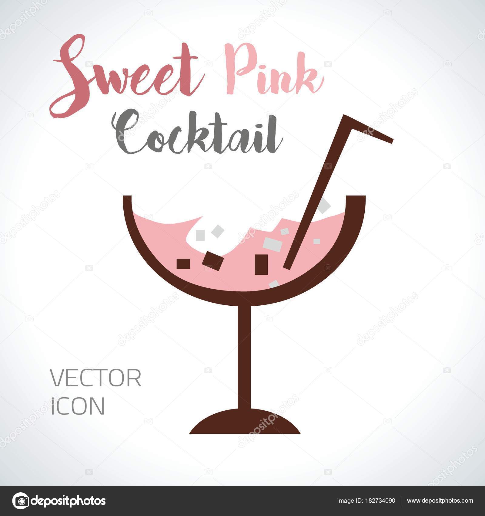 Pink Fresh Tasty Drink Vector Illustration — Stock Vector © sasquatch