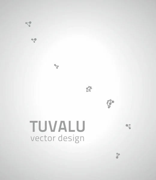 Tuvalu Vektor Punkt Graue Umrisse Dreieck Perspektive Moderne Karte — Stockvektor