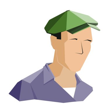 Simge adam şapka içinde