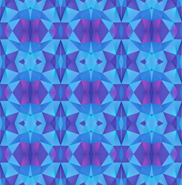 sorunsuz çokgen vektör kaledoscope tarzı desen