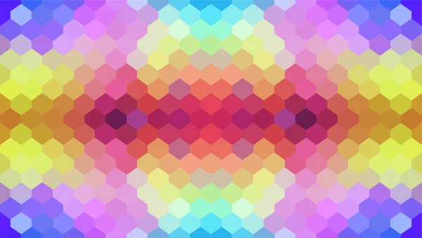 Espelho Reflexão Estilo Abstrato Padrão Hexagonal Colorido Fundo Vetor — Vetor de Stock