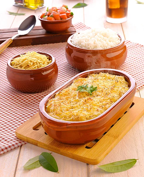 Shepherd Pie Escondidinho Carne Seca 巴西Traditi — 图库照片