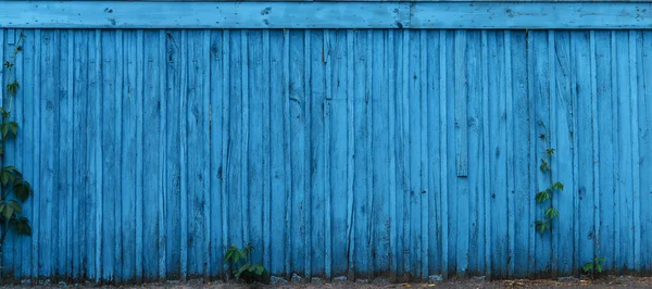 Koncept modré dřevěný plot. Textura, pozadí, vzor — Stock fotografie