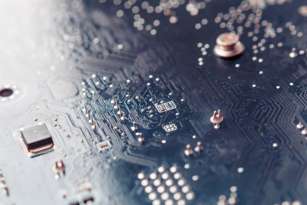 Tech science background. Circuit board. Electronic computer hardware technology. — Stock Photo, Image
