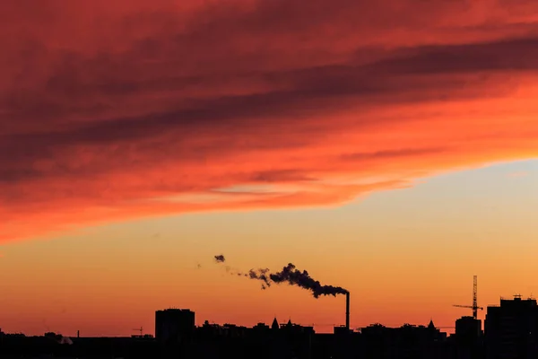 Voronezh Stadtbild, Silhouetten von städtischen Gebäuden — Stockfoto