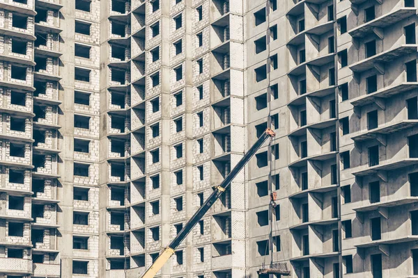 Muro de fachada de la construcción citar edificio de hormigón, patrón o fondo — Foto de Stock