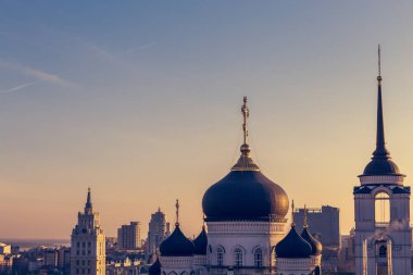 Voronej Merkezi City, Rusya günbatımı arka duyuru Katedrali