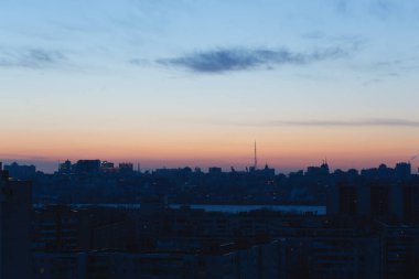 Ev ve mimarisini modern kentsel Voronej, cityscape aga siluetleri