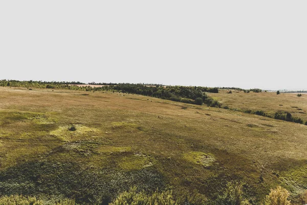 Green hills, retro vintage toned filter, hipster loneliness landscape — Stock Photo, Image