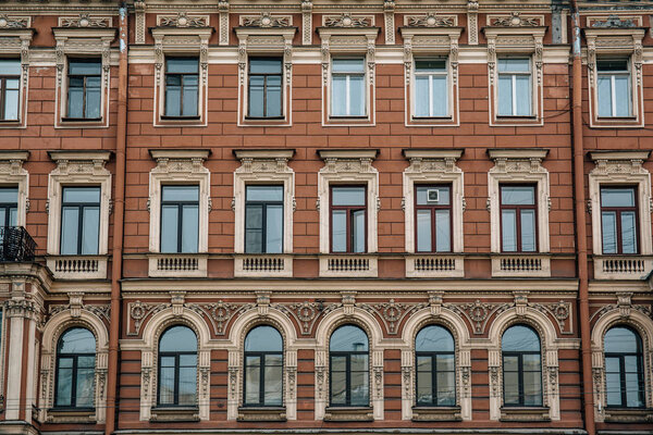 Old beautiful building in Saint Petersburg. Building pattern