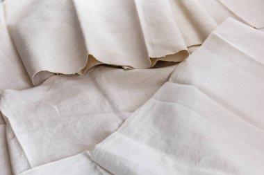 Beyaz doğal Pamuk Kumaş