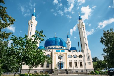 Mykop, Adygeya, Russia - AUGUST 28, 2017: Cathedral mosque in Maykop - symbol of Maykop city clipart