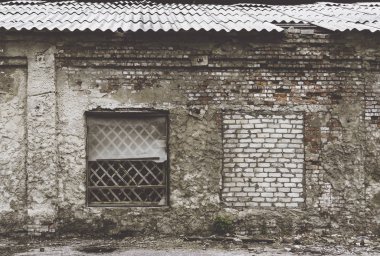 Eski bir katlı tuğla Endüstriyel Bina