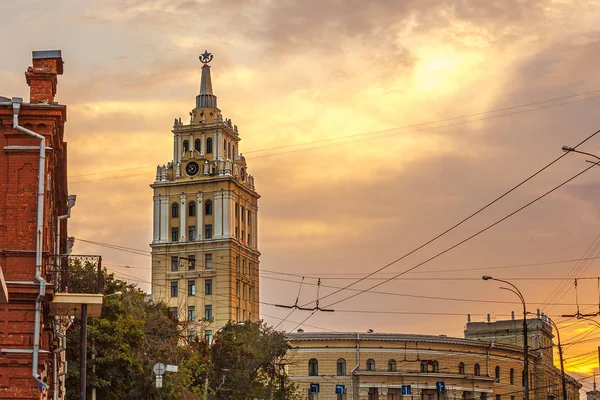 Главное здание Юго-Восточной железной дороги, РЖД, символ Воронежа — стоковое фото