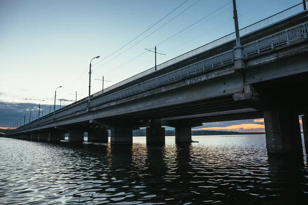 North Bridge i Voronezh by, retro tonet - Stock-foto