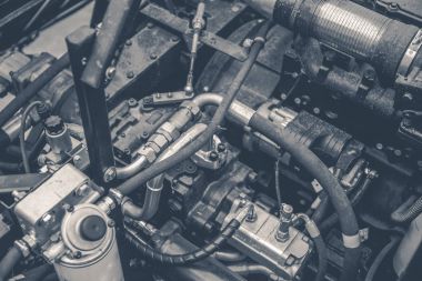 Hasat motor, vites zincirleri, yeni modern teknoloji birleşmek araç motor iletim mekanizmaları