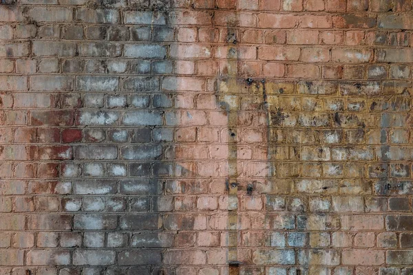 Tekstur dinding bata lapuk lama, latar belakang grunge — Stok Foto