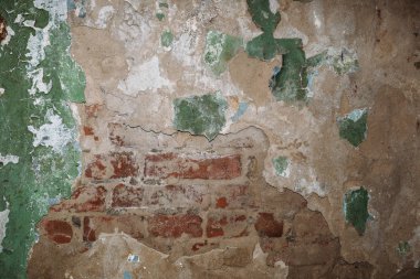 Vintage grunge arka plan doku eski beton duvar ile kırık yıpranmış boya