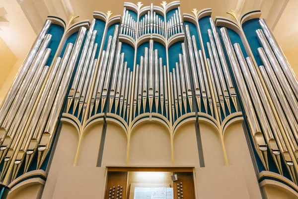 Сталеві труби, труби органу — стокове фото