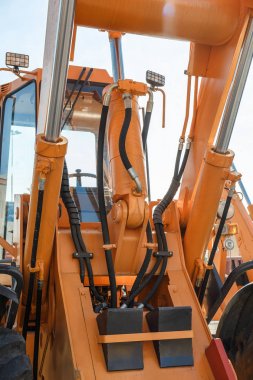 Modern tarım buldozer, inşaat makinaları, hidrolik basınçlı borular