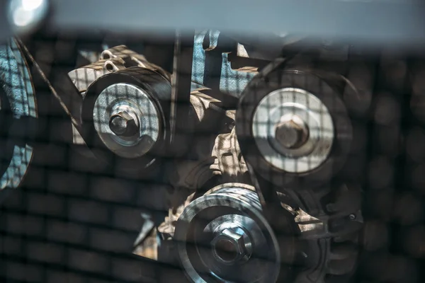 Motorn kugghjul, abstrakt industriell bakgrund, diesel automotive maskiner — Stockfoto