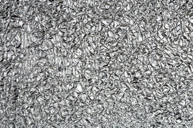 Buruşuk parlak metal folyo doku veya arka plan