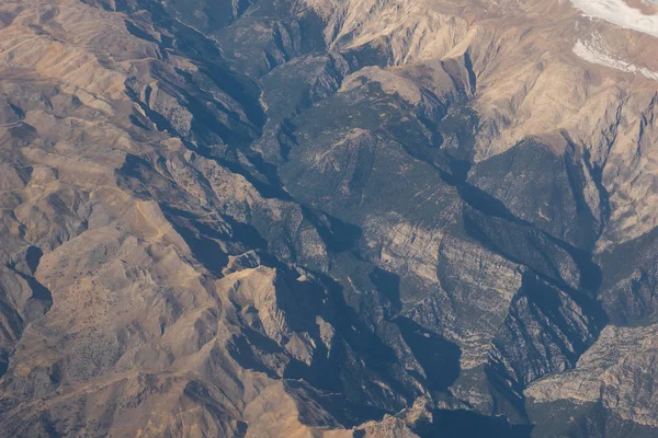 Aerial mountains background view from above — Stock Photo, Image