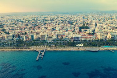 Limassol panorama, Republic of Cyprus. Molos embankment