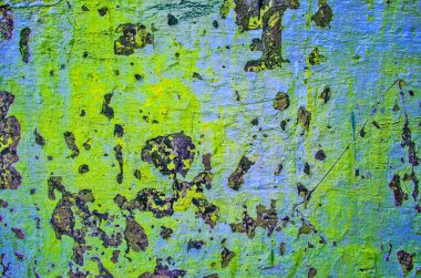 Kireç ve mavi kırık duvar veya kireç ve mavi renkli eski taş yüzeyi farklı tür uygulama için soyut parçası boyalı