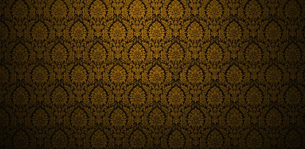 Fragment av dekorativa tapeter färgade eller abstrakt ytan av kaklade blommor och blad mönster eller struktur som är användbar som bakgrund vignetted och tonad bakgrund — Stockfoto