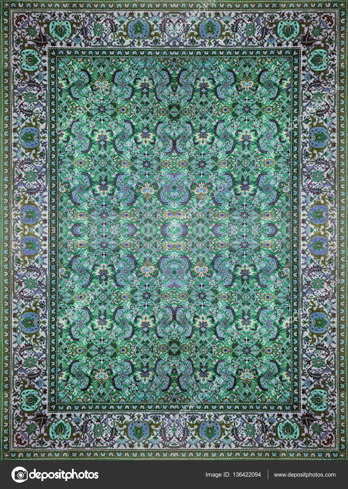 Trama tappeto persiano, ornamento astratto. reticolo della mandala ... Tappeto persiano blu