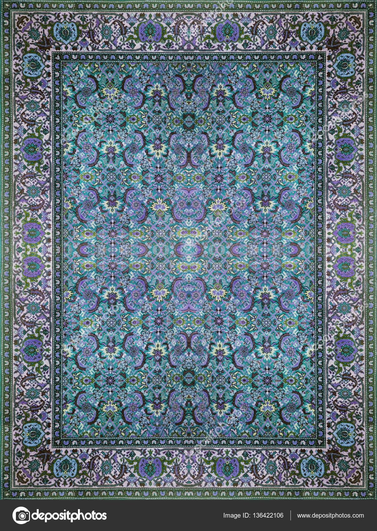 Wonderbaarlijk Perzisch tapijt textuur, abstract ornament. Ronde mandala patroon OO-35