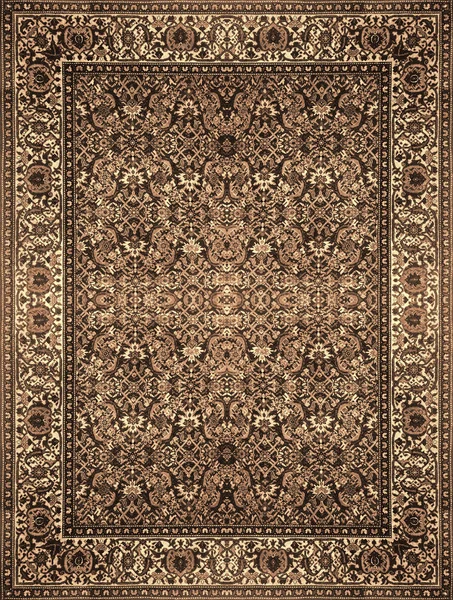 Persischer Teppich, abstraktes Ornament. rundes Mandala-Muster, Textur des traditionellen Teppichs aus dem Nahen Osten. türkis milchig blau grau braun gelb rot — Stockfoto