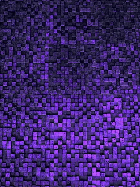 Fragment de texture carrée ou lignes croisées surface de la mosaïque vert turquoise lime marine violet rose violet fond d'écran de couleur sombre, abstraites boîtes géométriques utiles comme fond — Photo