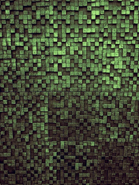 Fragment of square texture or crossing lines mosaic surface green turquoise lime navy violet pink purple dark colored wallpaper, abstract geometrical boxes useful as background — Stock Photo, Image