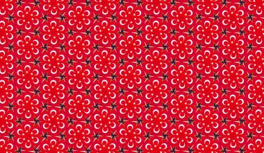 Türkiye, mozaik surface.geometrical rakam kiremitli Türk bayrağı Türk Ulusal bayrağını.