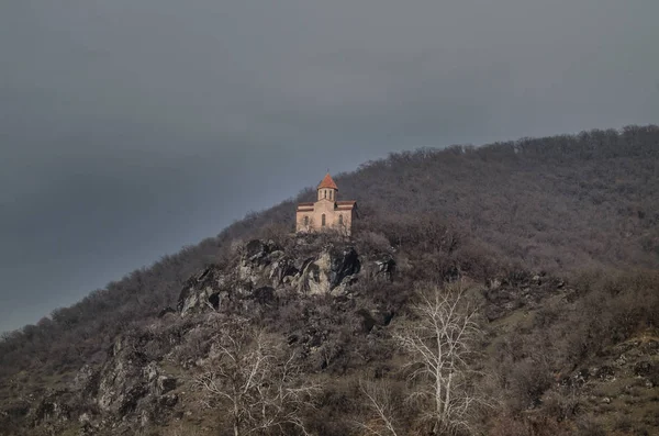 stock image Old Ancient Albanian Church at the mountain of Gakh, Azerbaijan