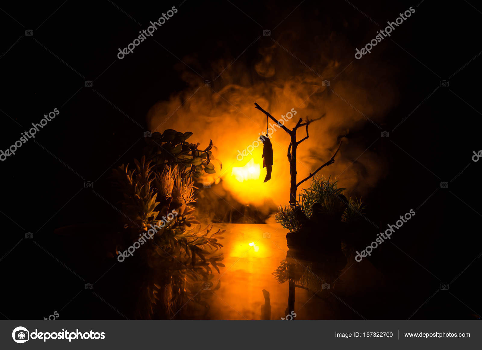 Horror view of hanged girl on tree at evening (at night) Suicide  decoration. Death punishment executions or suicide abstract idea. Stock  Photo by ©zeferli@ 157322700