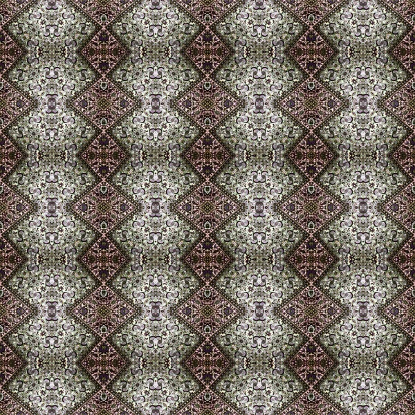 Vacker sömlös östra matta dekoration mönster, abstrakt prydnad av runda och torget eller rhombus element. Textur bakgrunden av mattor. Flerfärgade. Användbar som bakgrund — Stockfoto