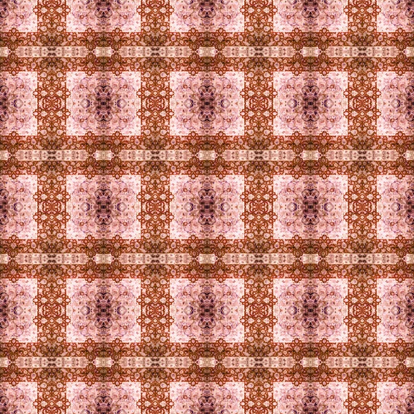 Vacker sömlös östra matta dekoration mönster, abstrakt prydnad av runda och torget eller rhombus element. Textur bakgrunden av mattor. Flerfärgade. Användbar som bakgrund — Stockfoto