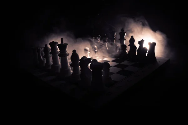 Schachbrettspiel Konzept Von Geschäftsideen Und Wettbewerb Und Strategie Ideen Concep — Stockfoto