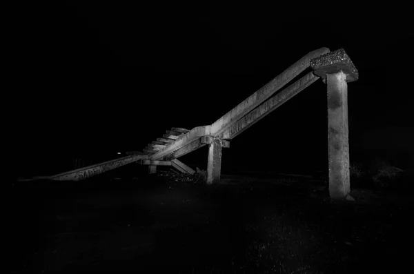Frammento Del Vecchio Ponte Conrete Vicino Mare Nabran Nord Dell — Foto Stock