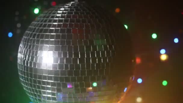 Close Composizione Natalizia Con Disco Ball — Video Stock