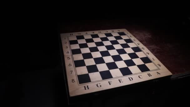 Jeu Échiquier Concept Idées Affaires Concurrence Chess Figures Sur Fond — Video