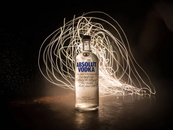 Baku Ázerbájdžán Února 2020 Absolut Vodka Značka Vodky Vyráběná Poblíž — Stock fotografie