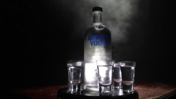 Baku Azerbaijan Feb 2020 Absolut Vodka Brand Vodka Produced Ahus — ストック動画