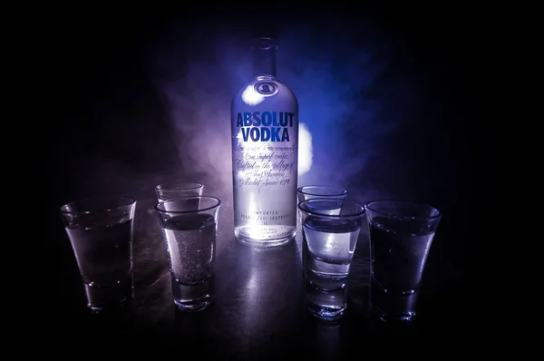 Baku Azerbaijan Feb 2020 Absolut Vodka Brand Vodka Produced Ahus — ストック写真