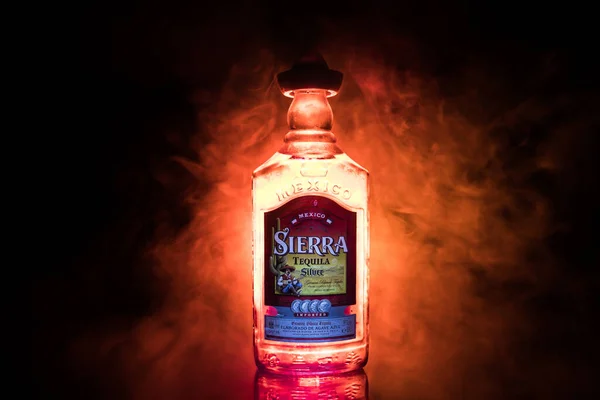 Baku Azerbaijan Juin 2019 Bouteille Sierra Tequila Une Marque Alcool — Photo