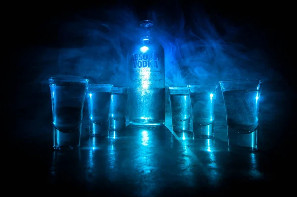 Baku Azerbaijan Feb 2020 Absolut Vodka Brand Vodka Produced Ahus — Stock Photo, Image