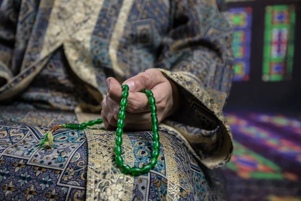 Muslim Wanita Berdoa Untuk Allah Muslim Dewa Masjid Tangan Wanita — Stok Foto